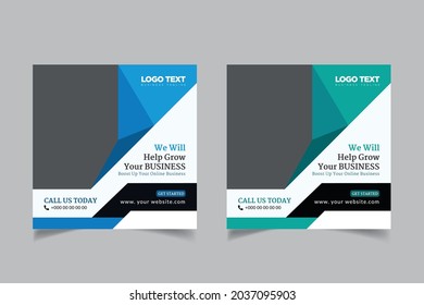 Online Learning Business Course Creative design Social Media Post Banner Template, Digital marketing agency.