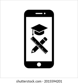 Online learning course icon on white background. color editable eps 10