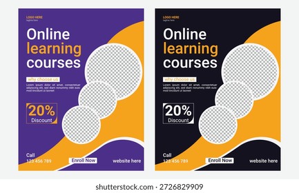Online Learning Courses flyer Template