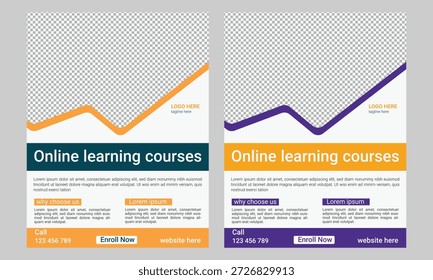 Online Learning Courses flyer Template