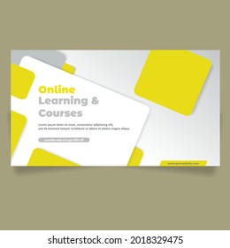 ONLINE LEARNING AND COURSES FREE BANNER TAMPLATE 