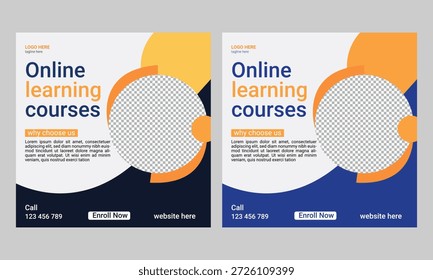 Cursos de aprendizado on-line Postagem em mídia social