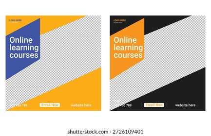 Cursos de aprendizado on-line Postagem em mídia social
