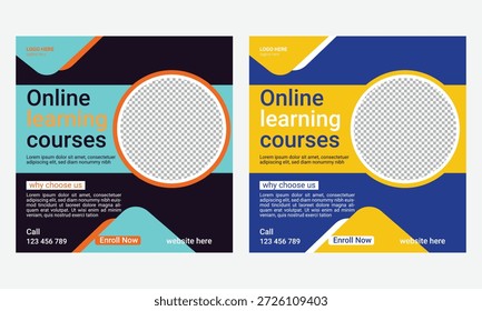Cursos de aprendizado on-line Postagem em mídia social