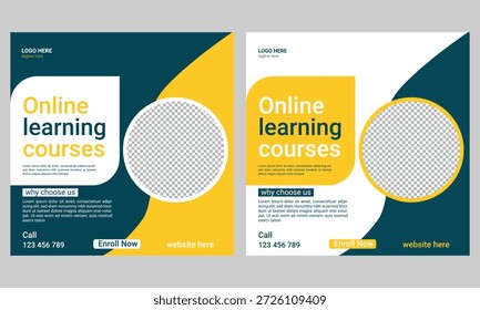Cursos de aprendizado on-line Postagem em mídia social