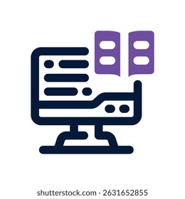 online learning duotone icon. Sleek and modern vector icon for websites, mobile apps, marketing materials, and corporate design. Fully scalable and ready to use.