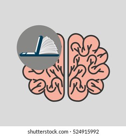 online learning education brain knowledge vector illustration eps 10