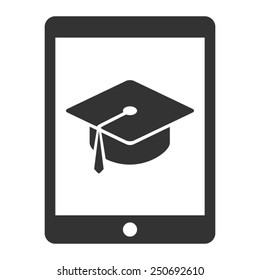 Online learning and education flat vector icon for apps and websites