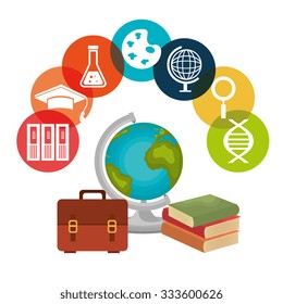 Online learning education graphic design, vector illustration.