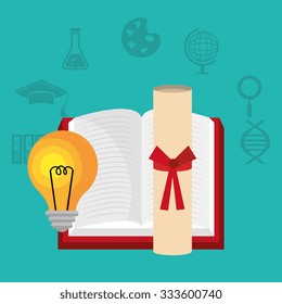 Online learning education graphic design, vector illustration.