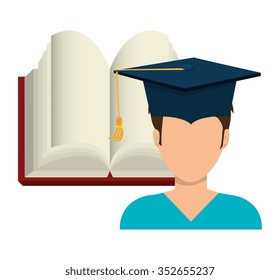 Online learning and education graphic design, vector illustration