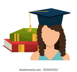 Online learning and education graphic design, vector illustration
