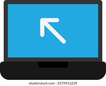 Online Learning Education Icon Vector Flat Illustration