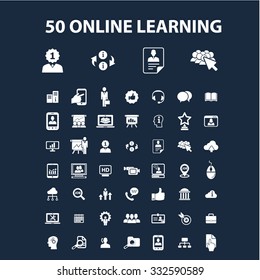 aprendizaje en línea, conjunto de iconos educativos, vector para infografías, sitio web