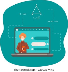 Online learning. Online education. Mathematics course.