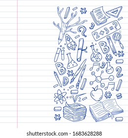 Online learning. Education, learning, open book, knowledge. Modern education template design.