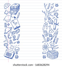 Online learning. Education, learning, open book, knowledge. Modern education template design.