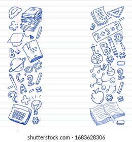 Online learning. Education, learning, open book, knowledge. Modern education template design.
