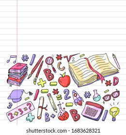 Online learning. Education, learning, open book, knowledge. Modern education template design.