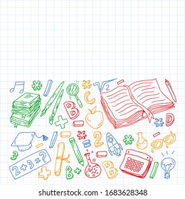 Online learning. Education, learning, open book, knowledge. Modern education template design.