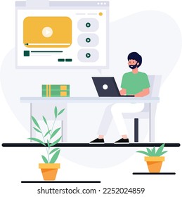Online Learning Education with students