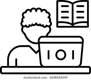 Online Learning Filled Style Icon Design