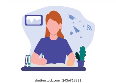 Online Learning Flat Illustration Design