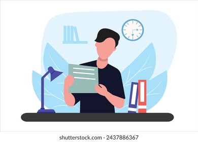 Diseño de ilustración plana de aprendizaje en línea