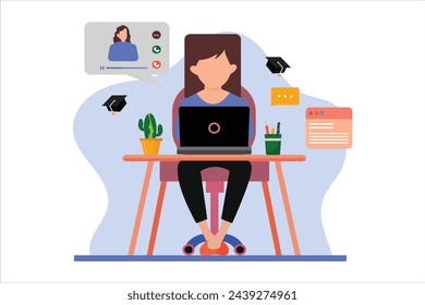 Online Learning Flat Illustration Design