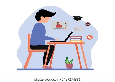 Online Learning Flat Illustration Design