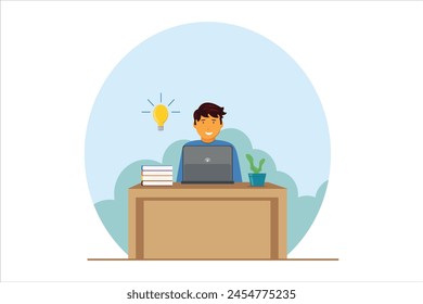 Online Learning Flat Illustration Design