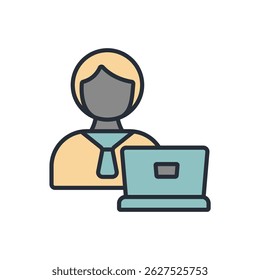 colección de iconos de aprendizaje en línea. Estilo de diseño con fondo