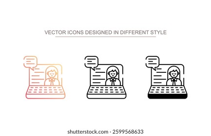 Online Learning icon design with white background stock illustration