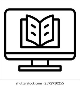 Online Learning Icon Element For Design