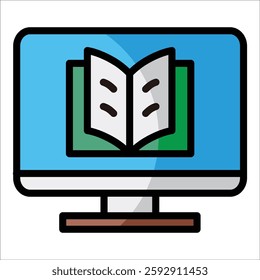 Online Learning Icon Element For Design