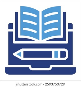Online Learning Icon Element For Design