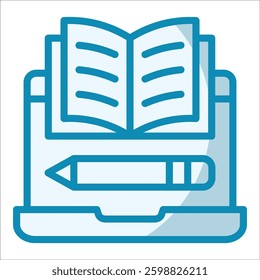Online Learning Icon Element For Design