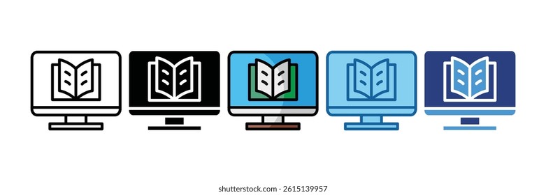 Online Learning Icon Element For Design