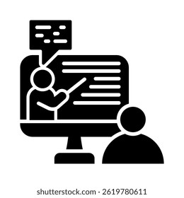 Elemento De Icono De Aprendizaje En Línea Para Diseño