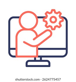Online Learning Icon Element For Design
