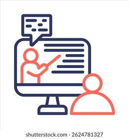 Online Learning Icon Element For Design