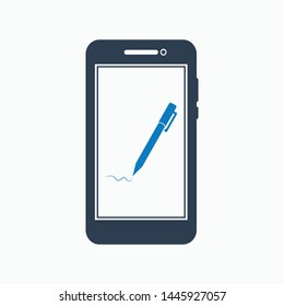 Online learning icon. Flat style vector EPS.