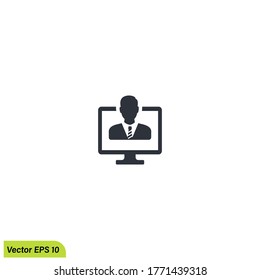 icono de aprendizaje en línea ilustración vector eps 10 plantilla de logotipo