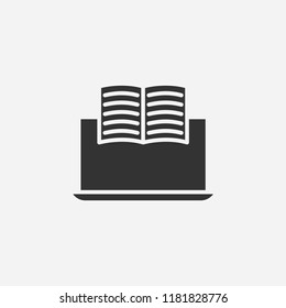 Online learning icon illustration,vector education sign symbol