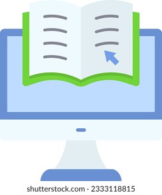 Online Learning Icon image. Suitable for mobile application.