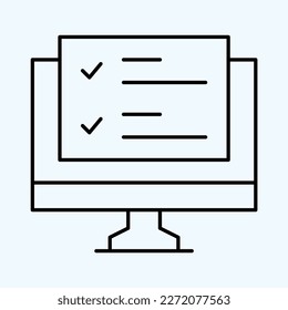 online learning icon line for download