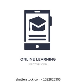 online learning icon on white background. Simple element illustration from Future technology concept. online learning sign icon symbol design.