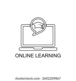 online learning icon , technology icon