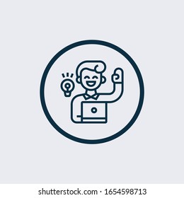 Online learning icon in trendy design style. Online learning icon isolated on white background.