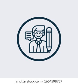 Online learning icon in trendy design style. Online learning icon isolated on white background.